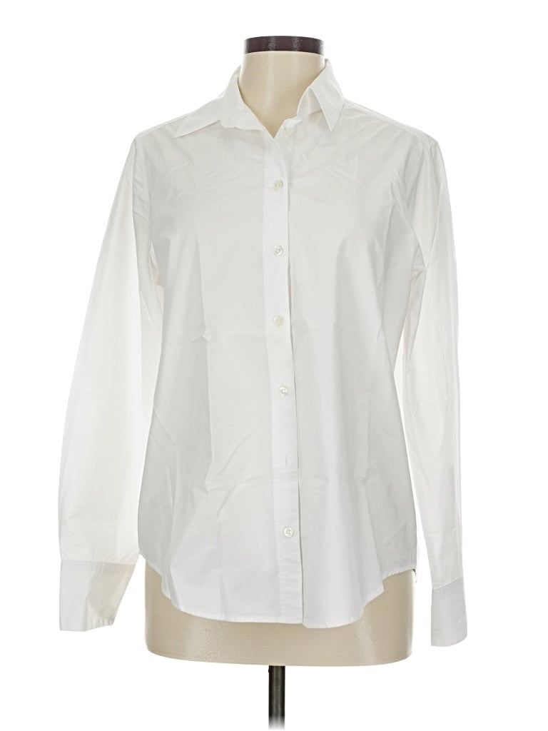 Pre-owned Banana Republic Long Sleeve Button Down Shirt In White