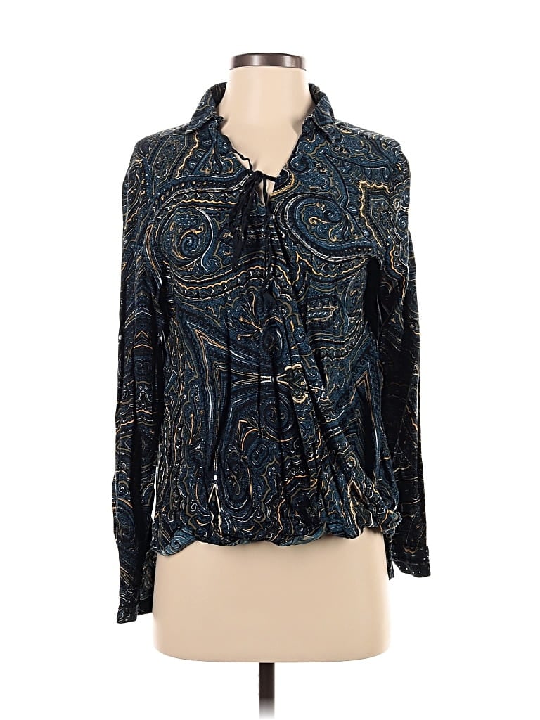 Pre-owned Love Long Sleeve Blouse In Blue