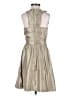 Armani Exchange Metallic Silver Tan Cocktail Dress Size 2 - photo 2