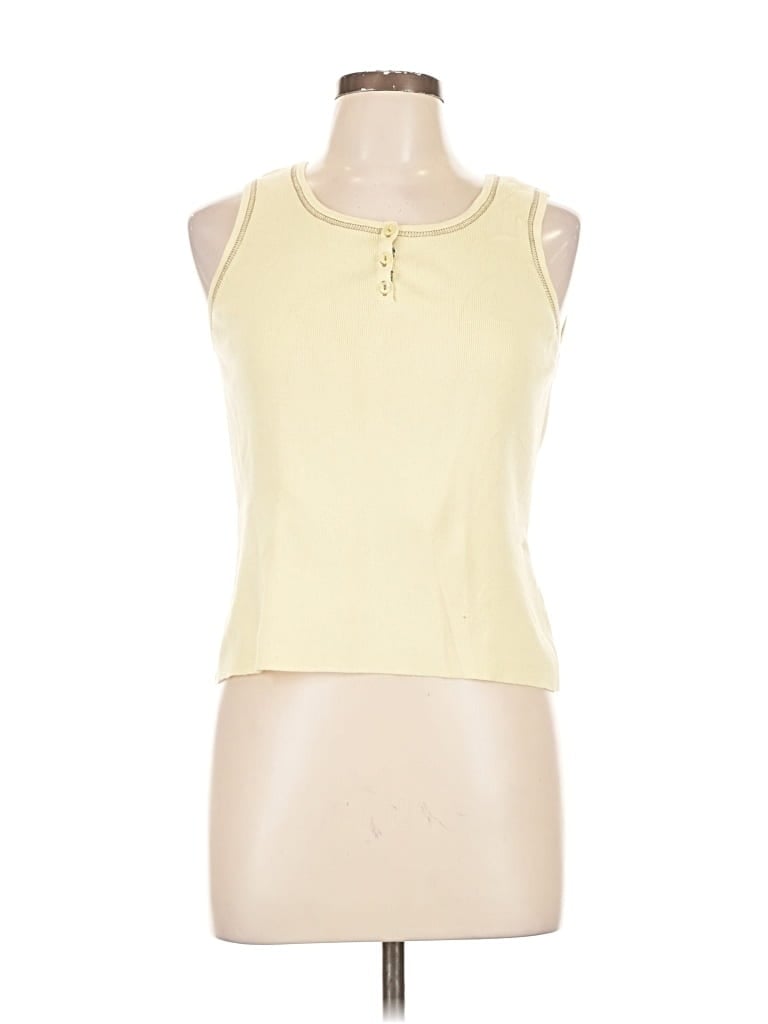 Pre-owned Jeanne Pierre Sleeveless T-shirt In Yellow