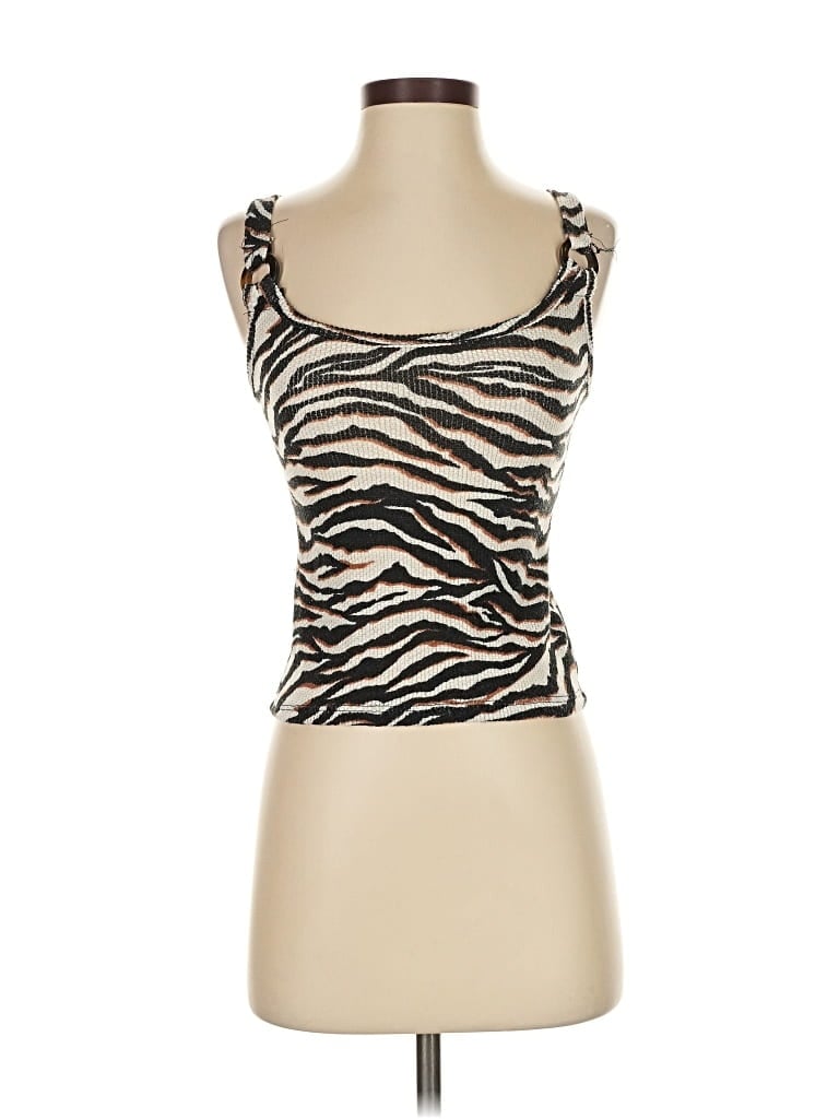 Pre-owned Derek Heart Sleeveless Top Brown Sweetheart Neckline Tops