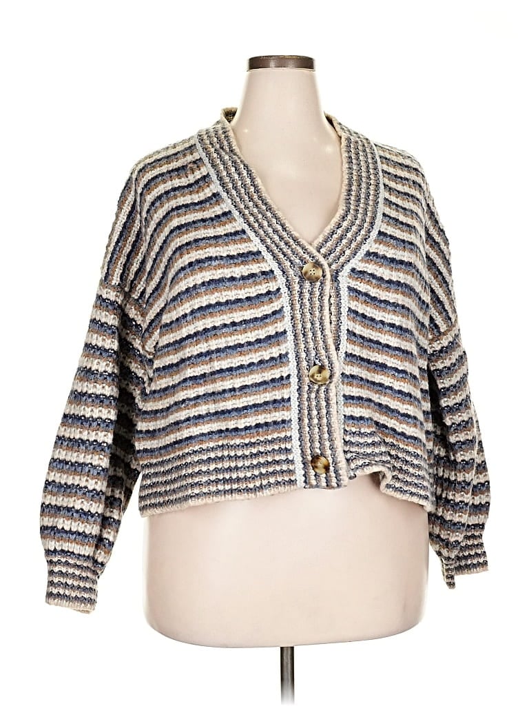 Pre-owned Madewell Cardigan Sweater In Silver