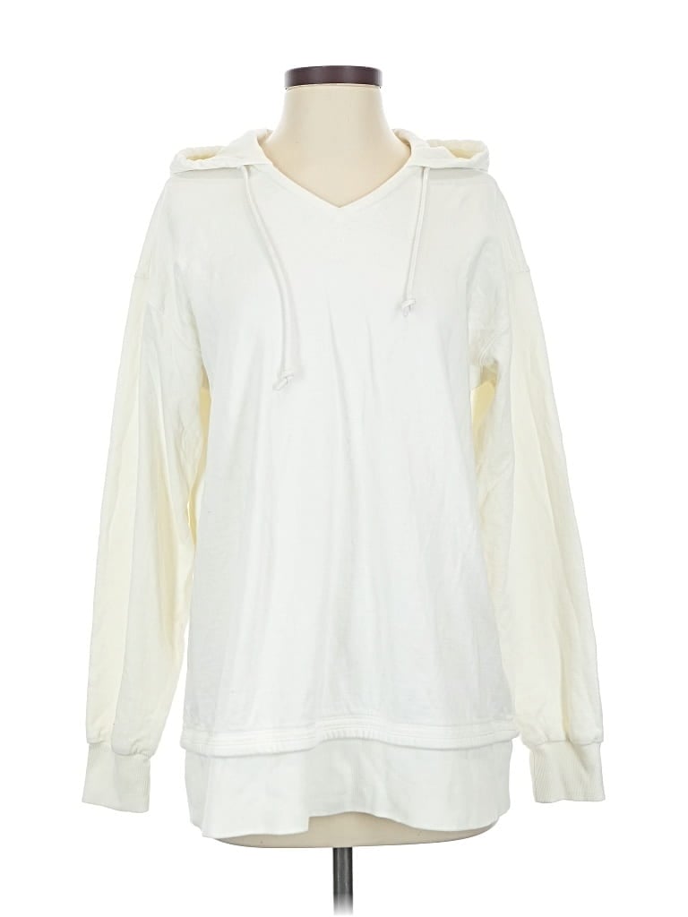 Pre-owned Athleta Sweatshirt In White