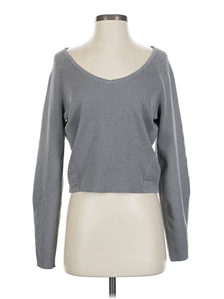 Pre-owned Express Pullover Sweater In Gray