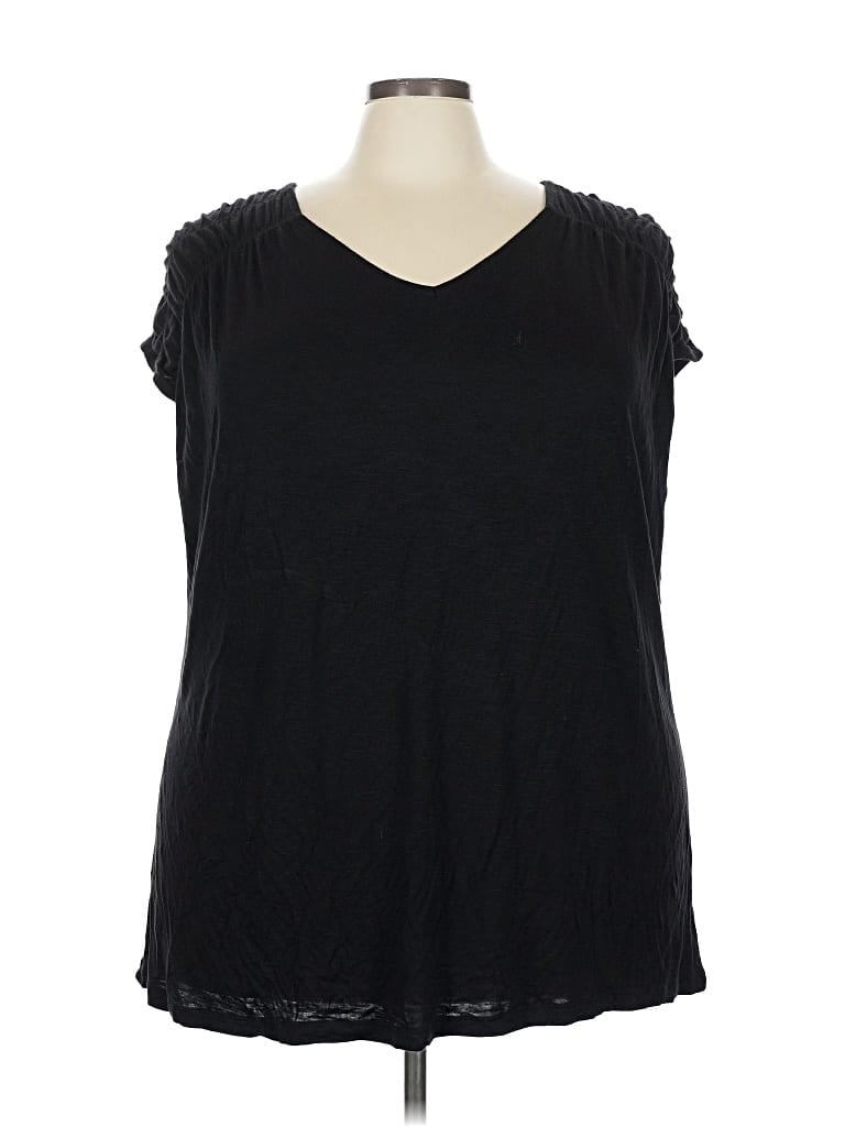 Pre-owned Lane Bryant Sleeveless T-shirt In Black