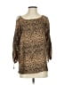 MICHAEL Michael Kors 100% Polyester Gold Brown 3/4 Sleeve Blouse Size S - photo 1