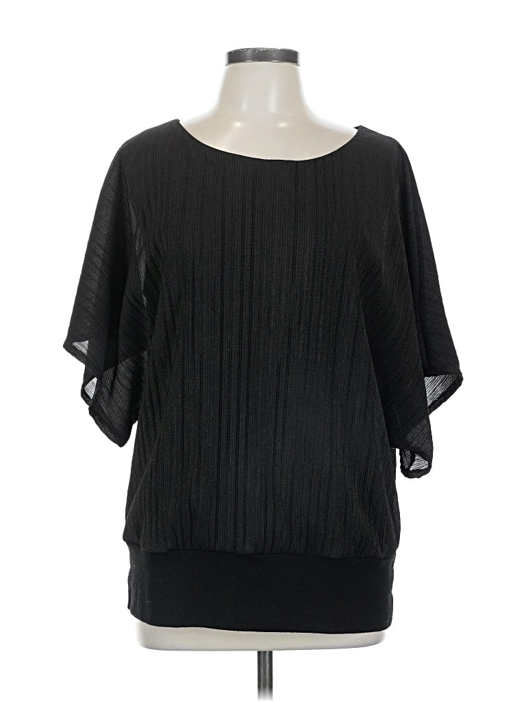 Pre-owned New Directions 3/4 Sleeve Blouse In Black