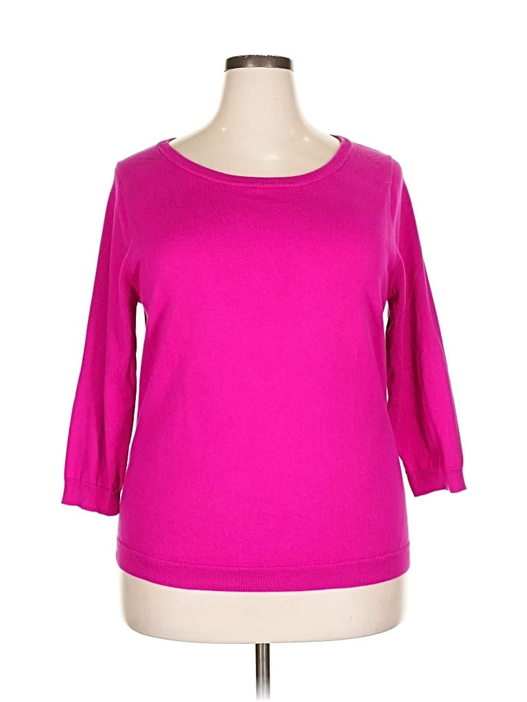 Pre-owned Lands' End Pullover Sweater In Pink