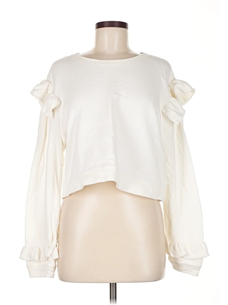 Pre-owned Loveshackfancy Sweatshirt In White