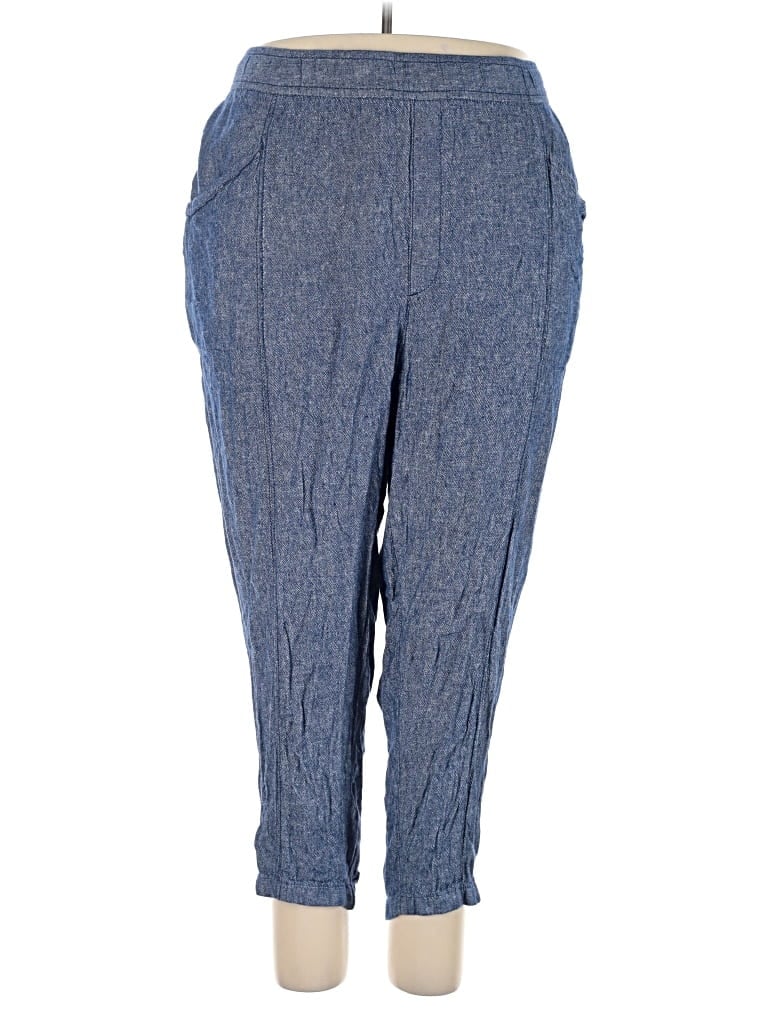 Pre-owned Old Navy Linen Pants In Blue