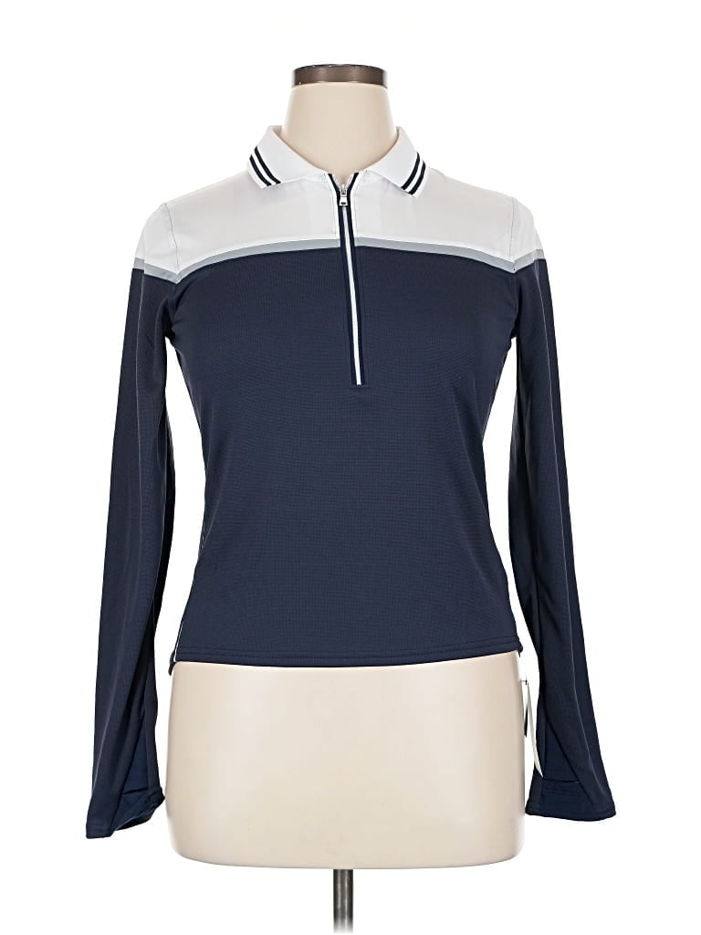 Inphorm Long Sleeve Polo Shirt In Blue