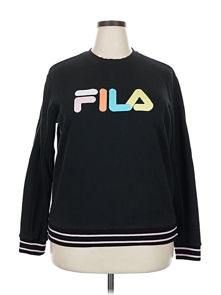 Pre-owned Fila Sweatshirt In Black