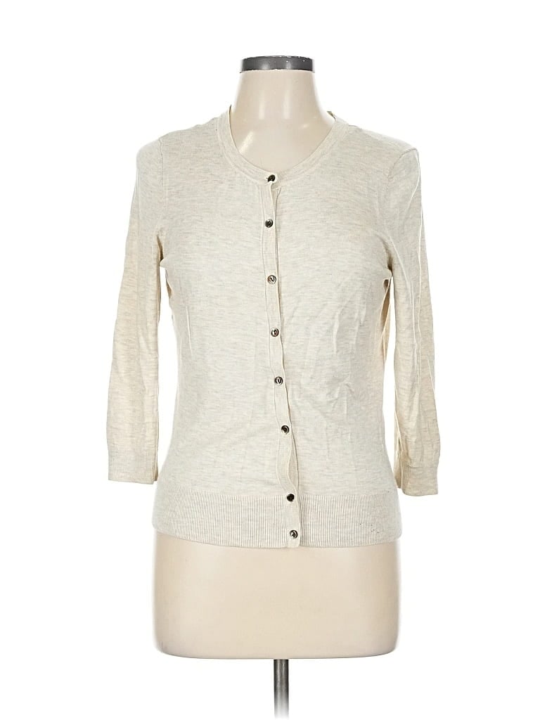 HALOGEN Pre-owned Cardigan Sweater In White