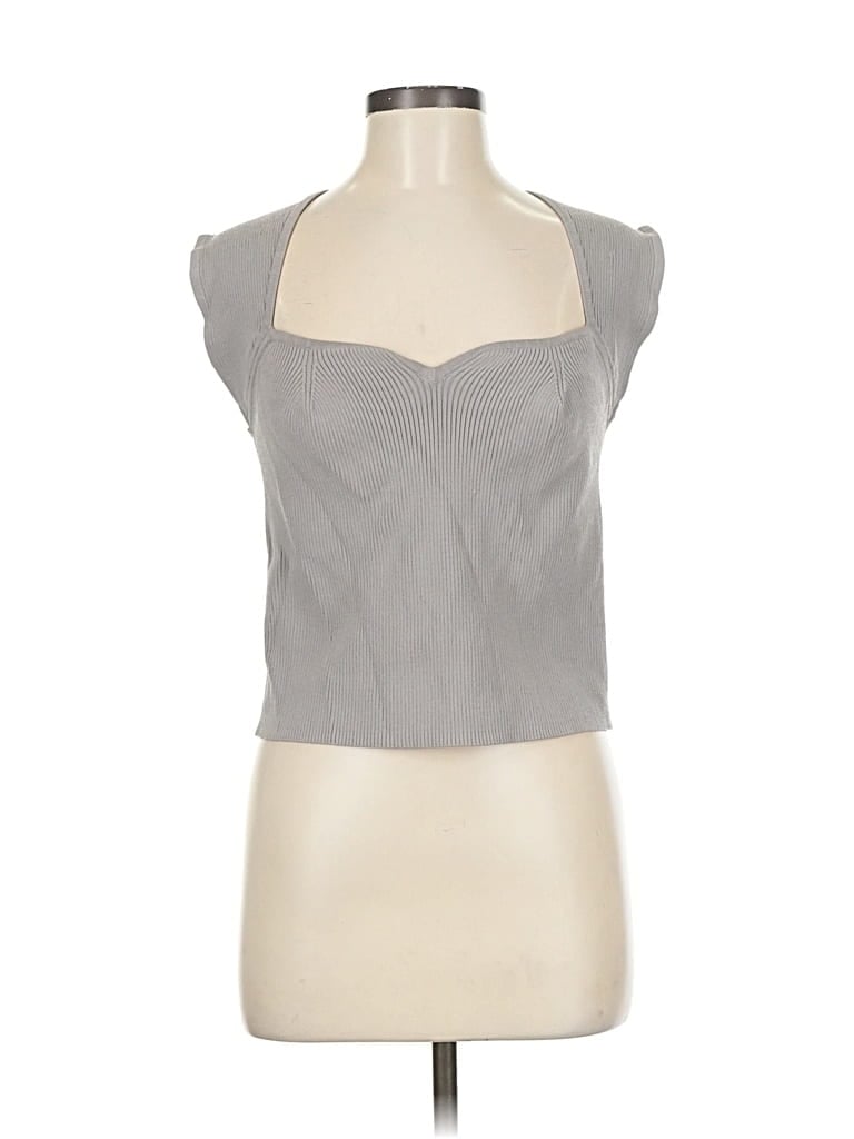 Pre-owned House Of Harlow 1960 Sleeveless Blouse In Gray