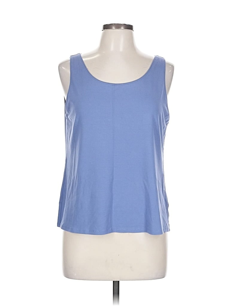 Pre-owned Eileen Fisher Tank Top Blue Strapless Neckline Tops