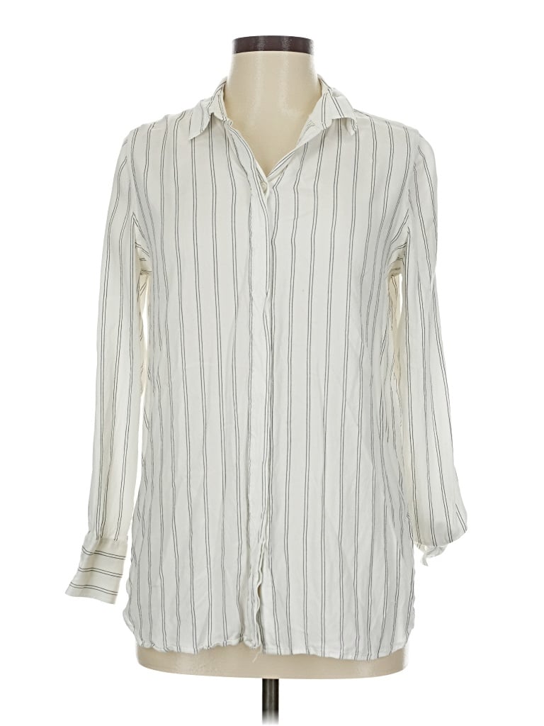 Pre-owned Banana Republic Long Sleeve Button Down Shirt In White