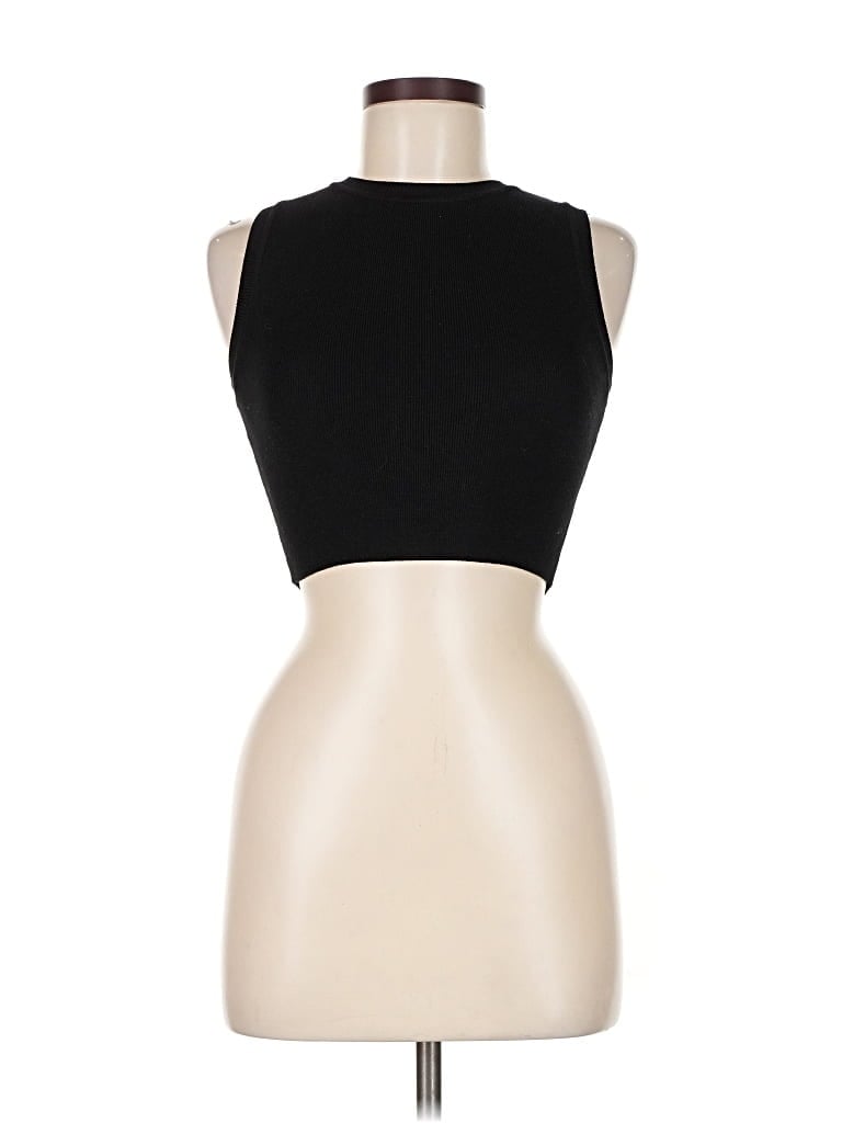 Pre-owned Zara Tank Top Black Halter Neckline Tops