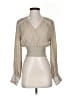 Current Air Tan Long Sleeve Blouse Size XS - photo 1
