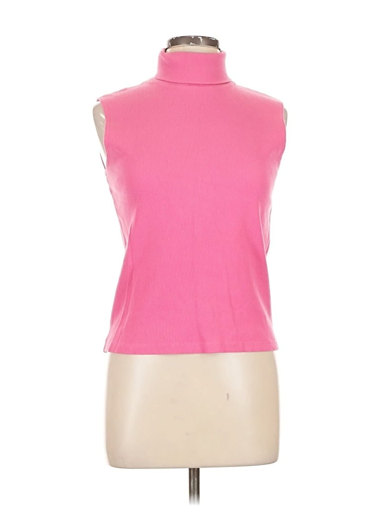 Pre-owned Polo Ralph Lauren Sleeveless Top Pink High Neck Tops
