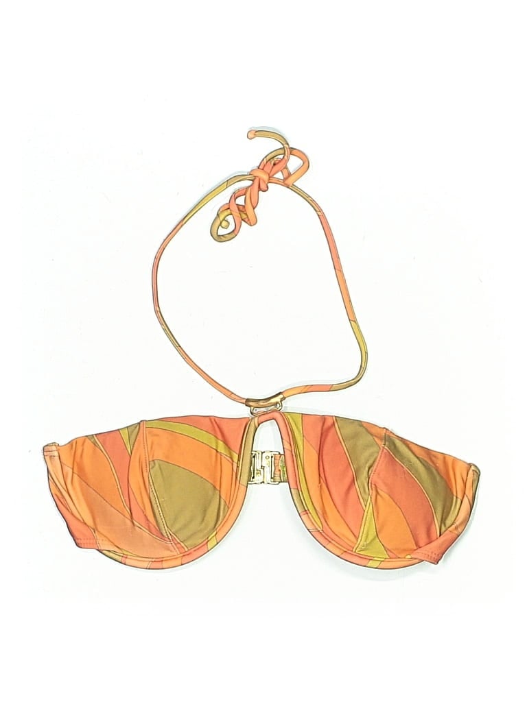 Pre-owned Vix By Paula Hermanny Swimsuit Top Orange Swimwear