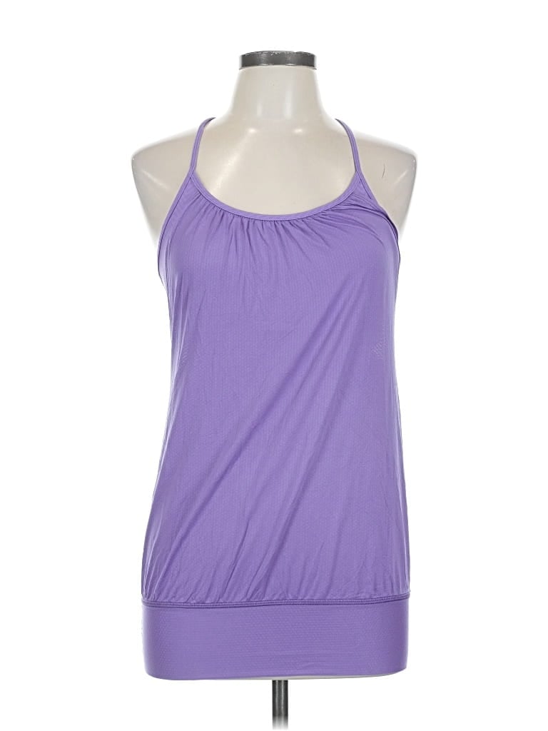 Pre-owned Lululemon Athletica Tank Top Purple Halter Neckline Tops