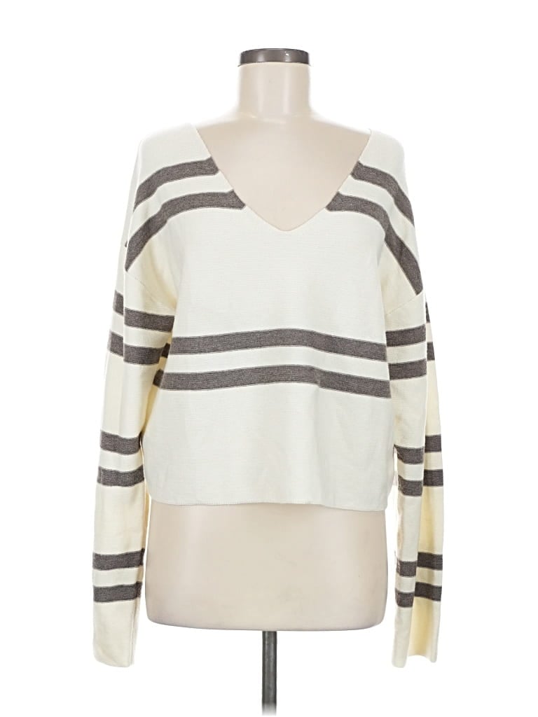 Pre-owned Lna Pullover Sweater In White