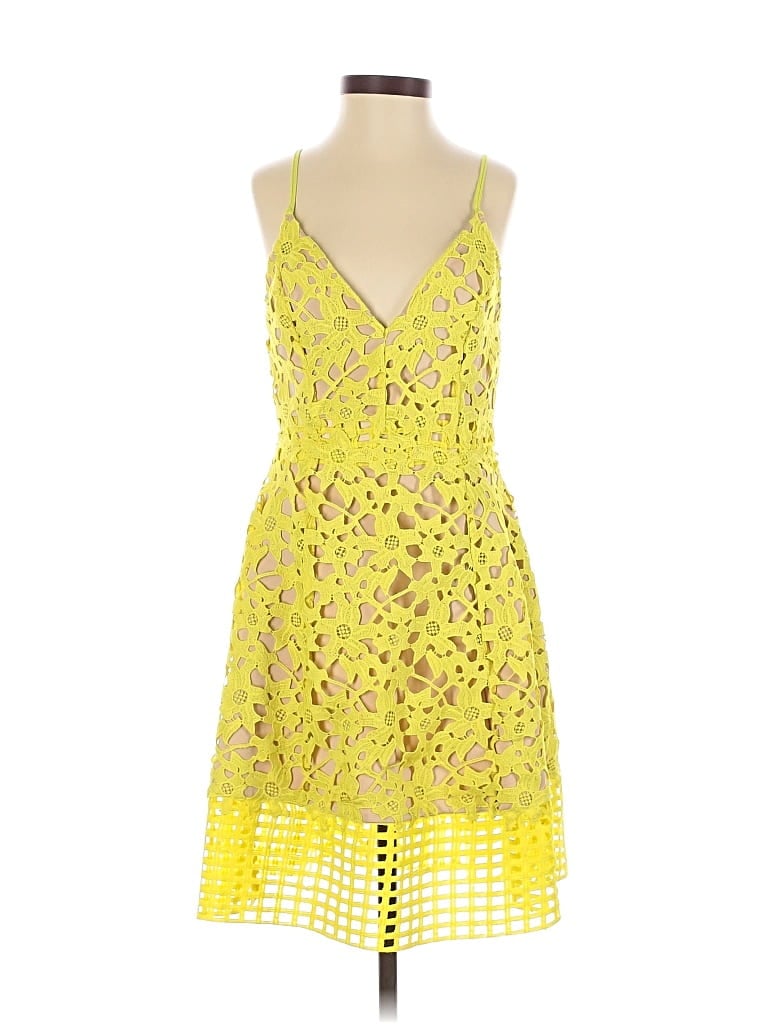 Pre-owned Lovers & Friends Cocktail Dress In Yellow