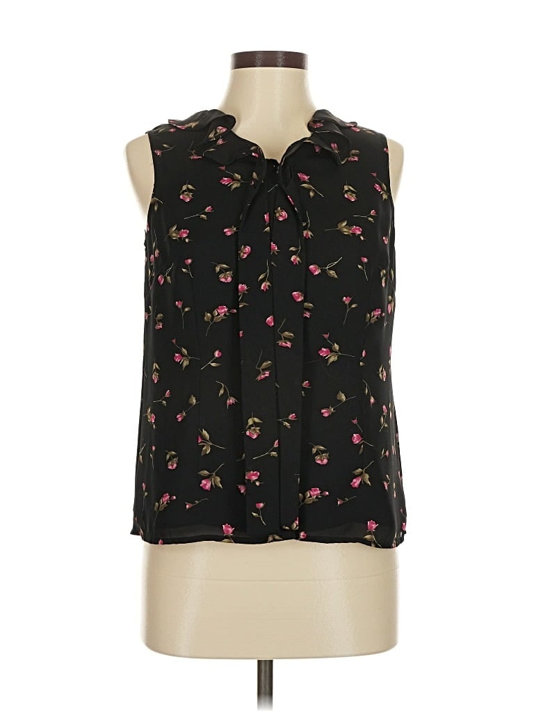 Pre-owned Style & Co Sleeveless Blouse In Black