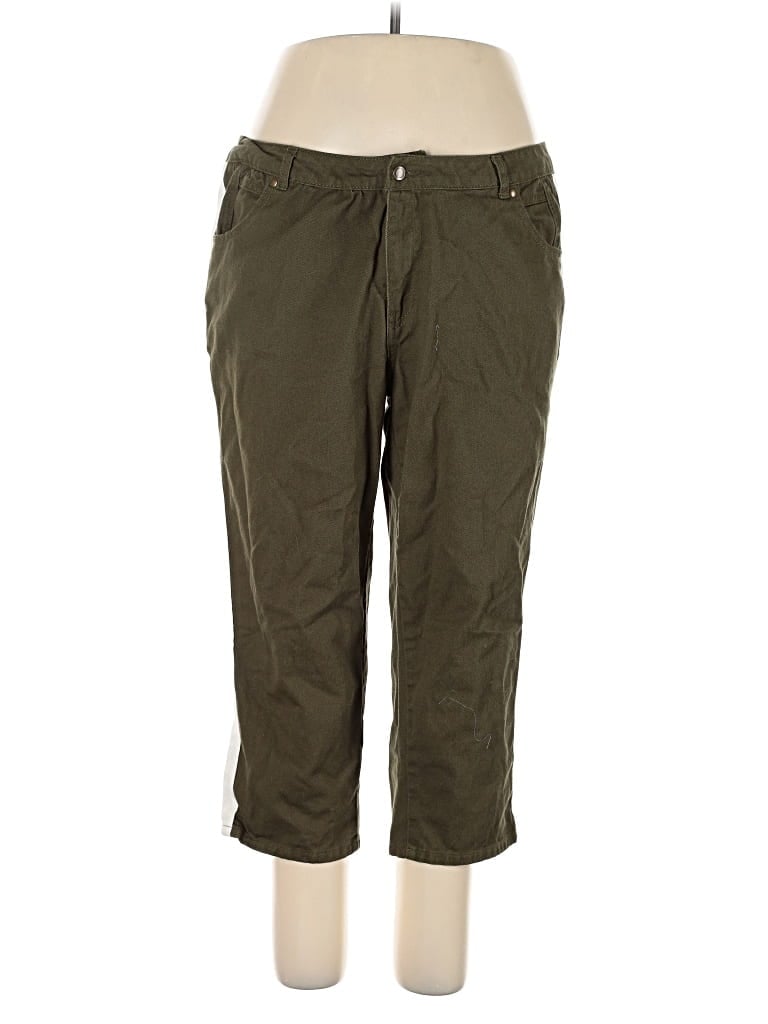 Pre-owned Jessica London Khaki Pant In Green