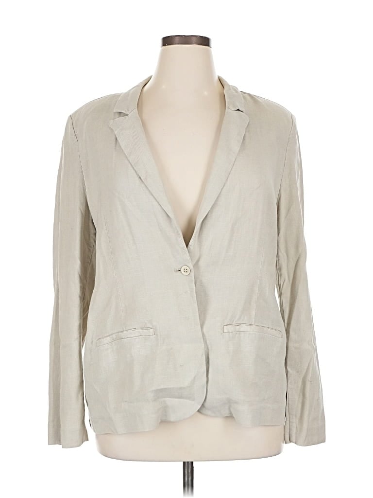 Pre-owned Nydj Blazer Jacket In Gray