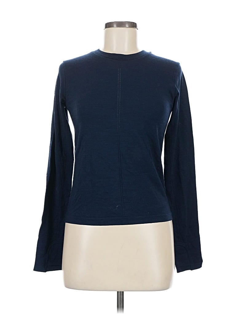 Pre-owned Athleta Long Sleeve T-shirt In Blue
