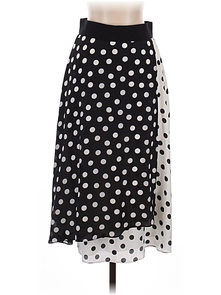 Pre-owned Alice And Olivia Alice + Olivia Silk Skirt In Black