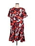 Halogen 100% Polyester Print Red Burgundy Casual Dress Size XL (estimated) - photo 1