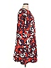 Halogen 100% Polyester Print Red Burgundy Casual Dress Size XL (estimated) - photo 4