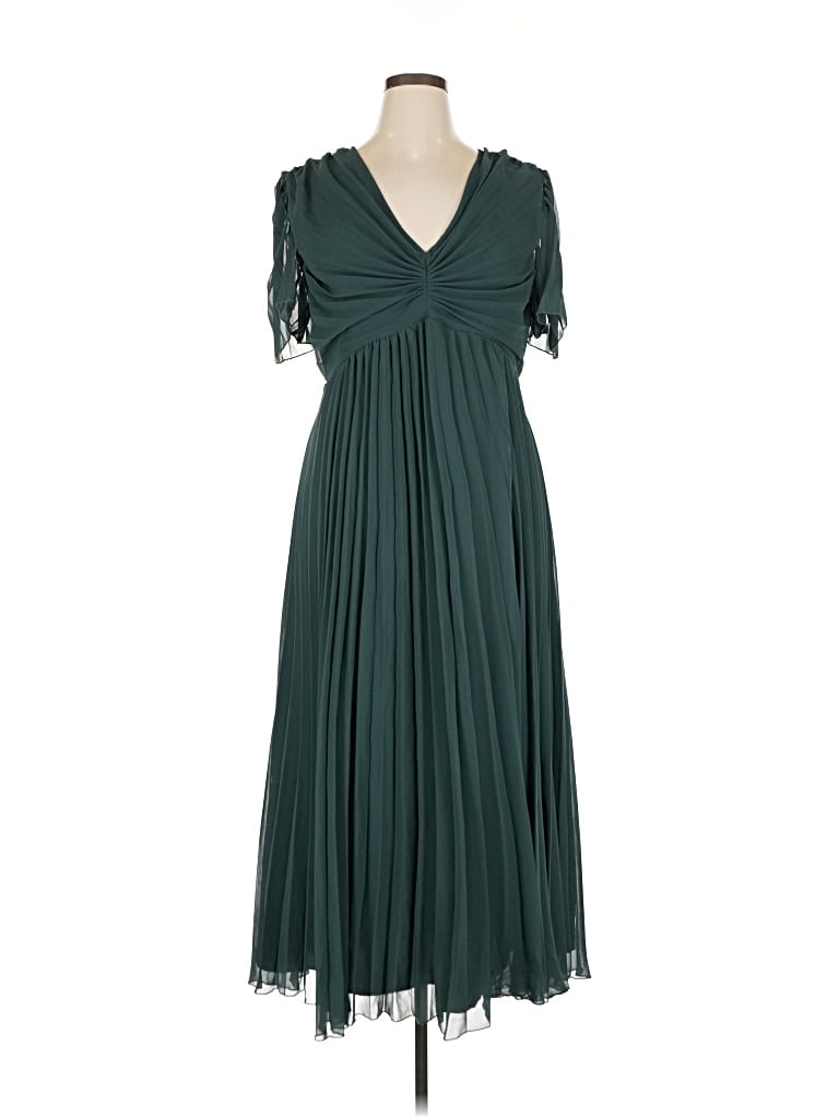 Pre-owned Asos Design Cocktail Dress In Green