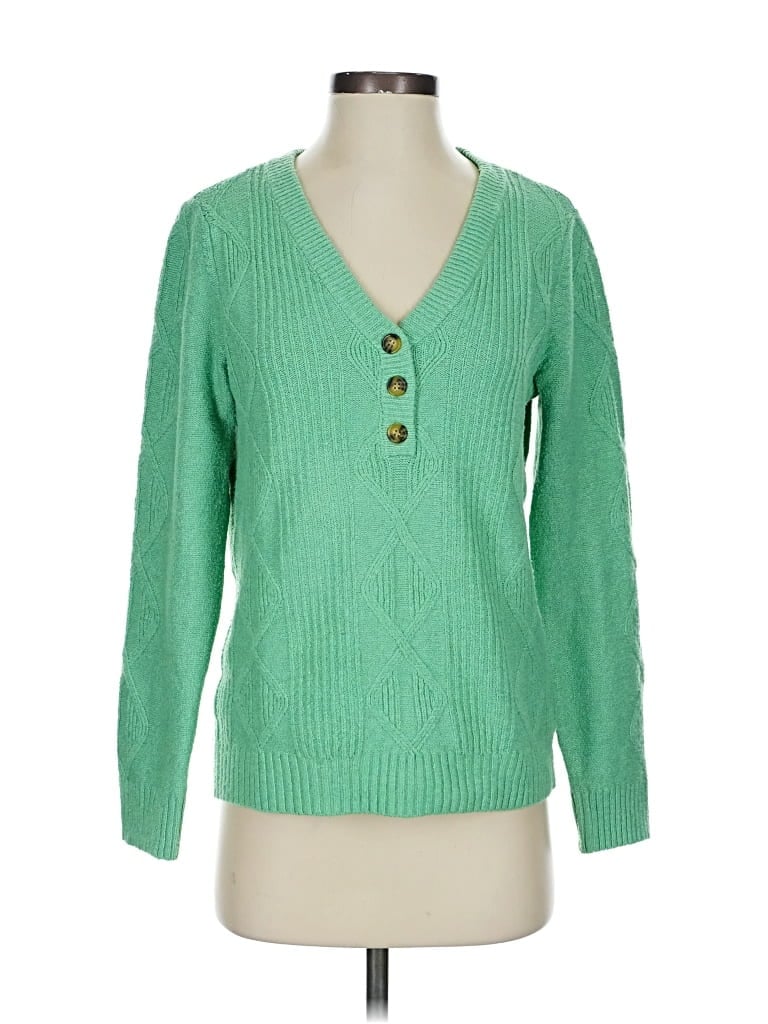 Pre-owned St. John's Bay Pullover Sweater In Green