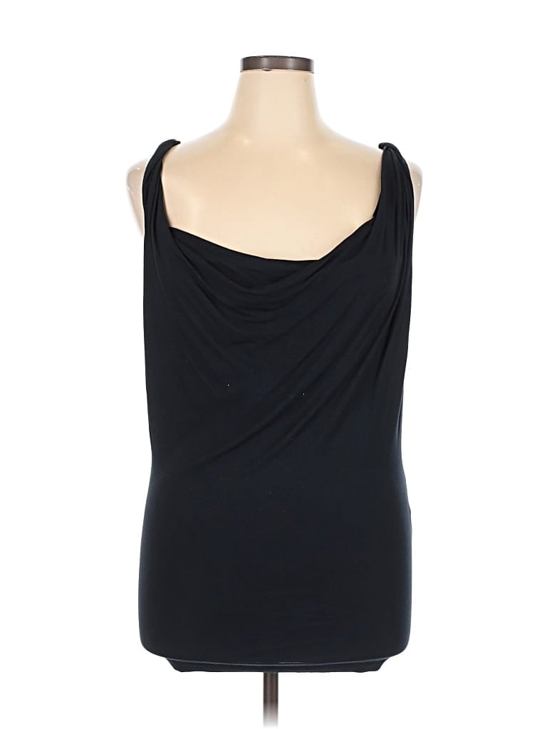 Pre-owned Theory Tank Top Black Strapless Neckline Tops