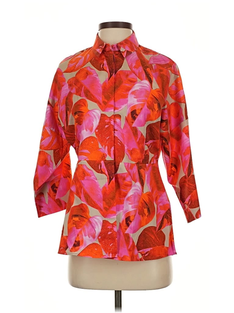 Pre-owned Akris Punto 3/4 Sleeve Blouse In Red