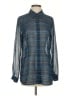 CAbi 100% Polyester Stripes Blue Long Sleeve Blouse Size S - photo 1