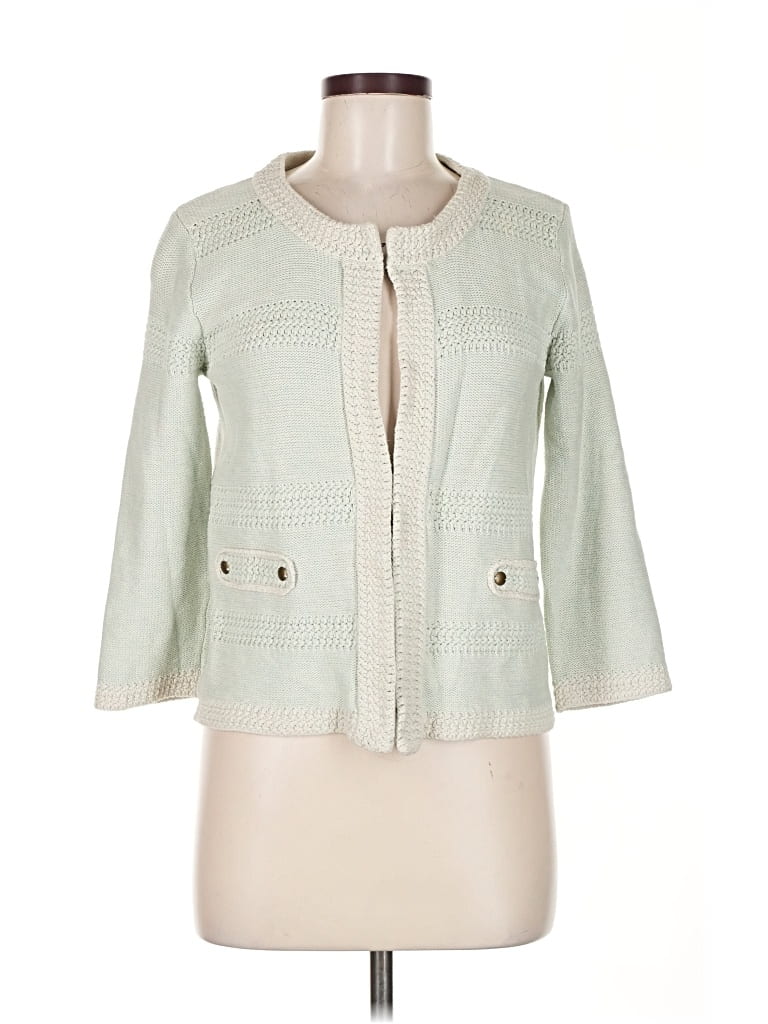 Pre-owned Cabi Cardigan Sweater In Green