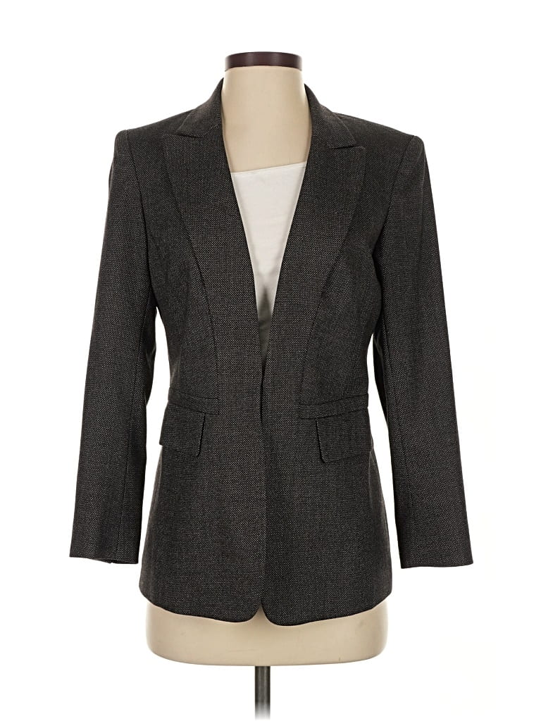 Pre-owned Lafayette 148 Blazer Jacket In Gray