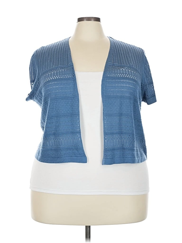 Pre-owned Lane Bryant Cardigan Sweater In Blue