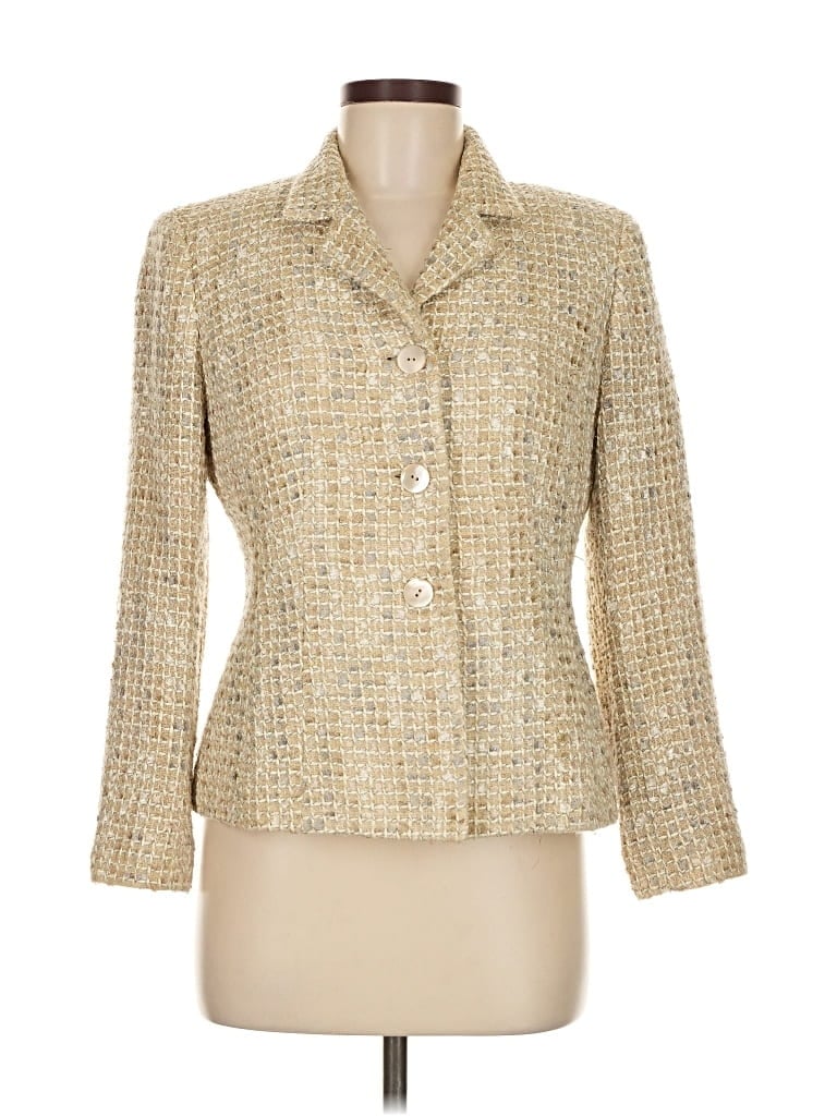 Pre-owned Le Suit Blazer Jacket In Gold