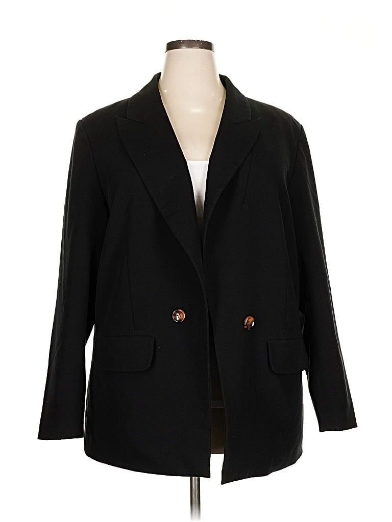 Pre-owned Eloquii Blazer Jacket In Black