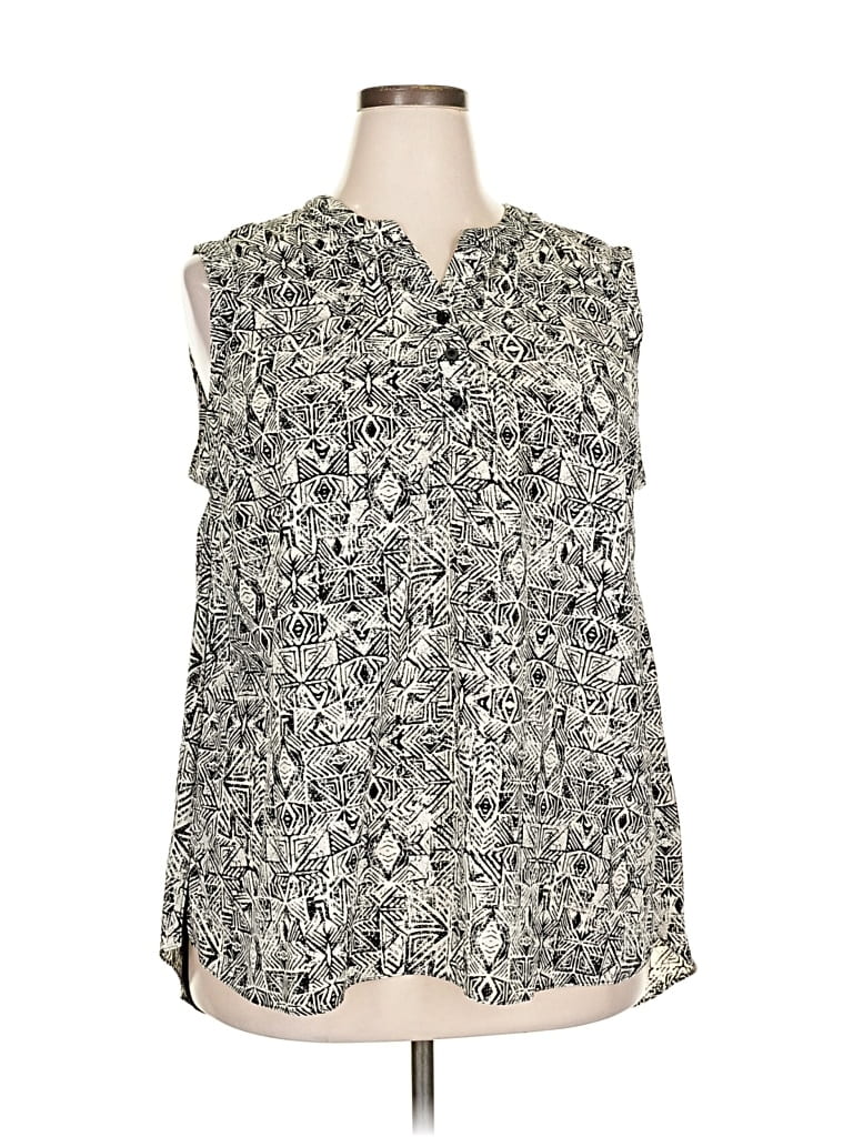 Pre-owned Everleigh Sleeveless Blouse In Black