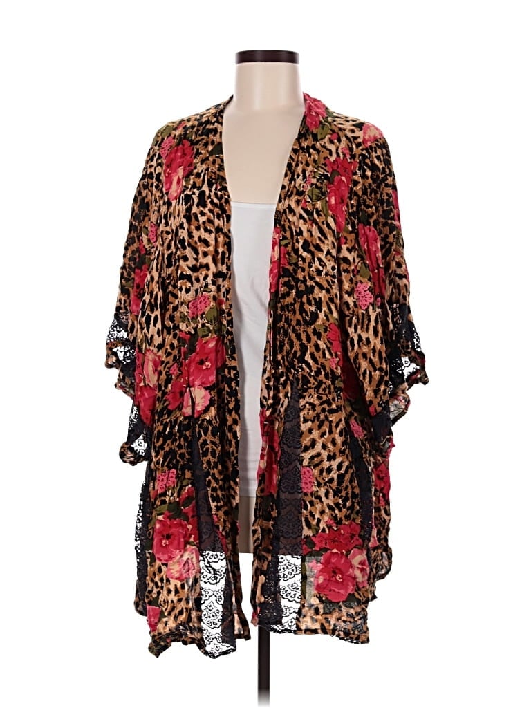 Pre-owned Volcom Kimono In Brown