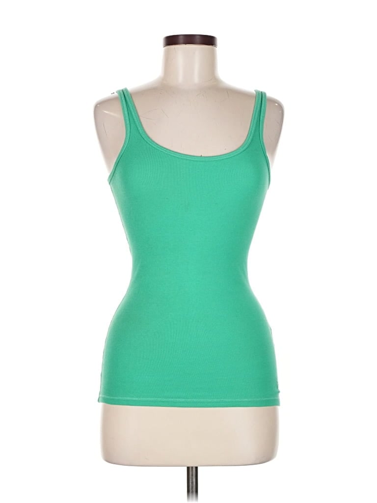 Pre-owned Abercrombie & Fitch Tank Top Green Strapless Neckline Tops
