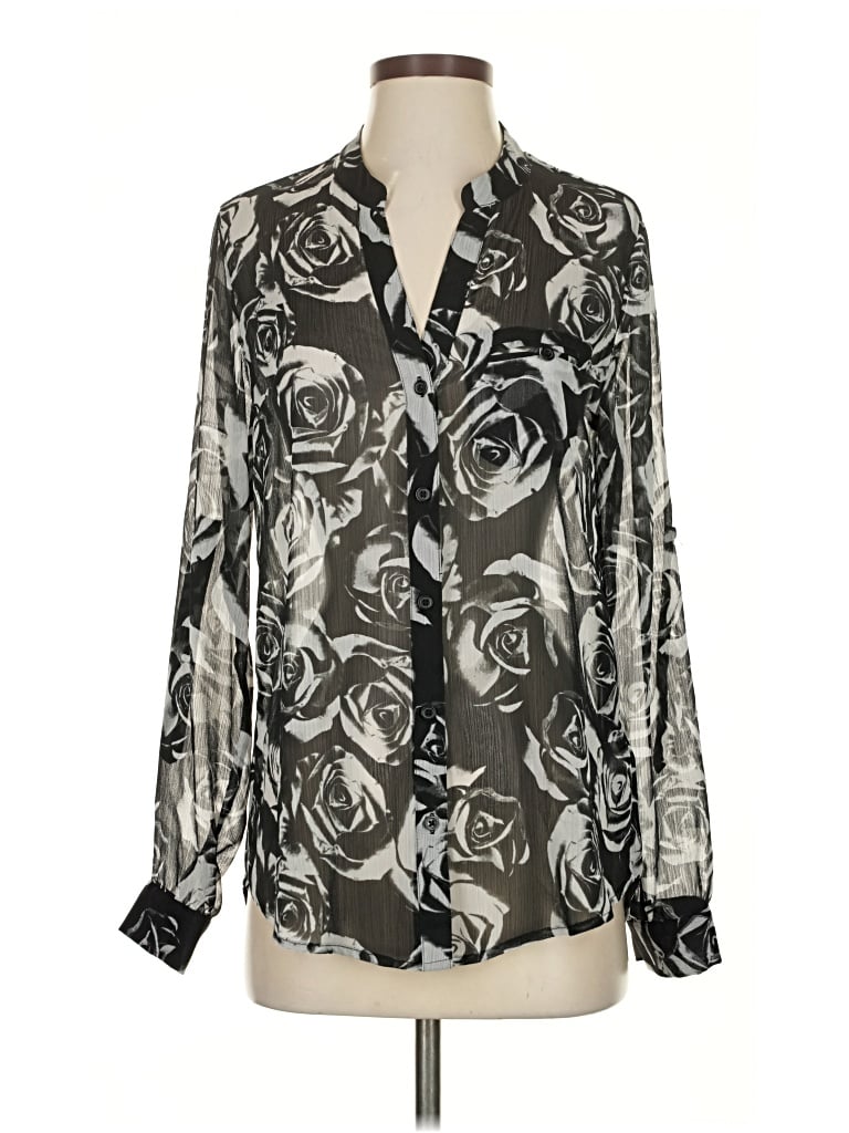 Pre-owned Kut From The Kloth Long Sleeve Blouse In Gray