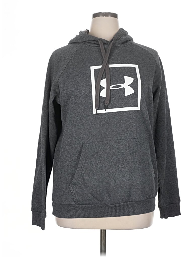 Pre-owned Under Armour Pullover Hoodie In Gray