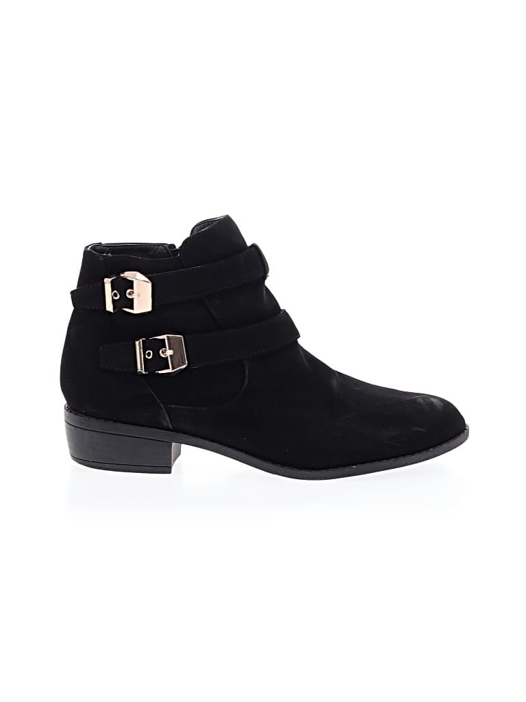 Pre-owned Lov Mark Ankle Boots In Black